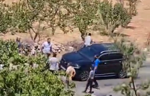 Thumbnail preview image for the video titled: Settlers stone Palestinian family in Wadi Sa’ir, injuring 3-year-old girl