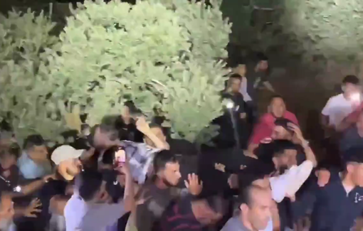 Thumbnail preview image for the video titled: Funerals of 23-year-old Muhammad Rizq Hussein al-Shalabi lunched in a settler attack on the town of Sinjil