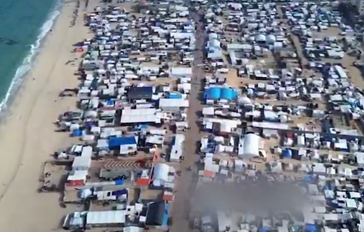 Thumbnail preview image for the video titled: Israel brands it a “humanitarian zone,” but it stands atop the ruins of a once-living city