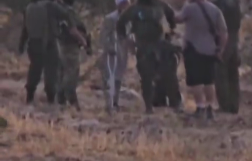 Thumbnail preview image for the video titled: Saeed al-Amour, a resident of the village of al-Rakhiz, was attacked and shot yesterday by Benjamin Bodenheimer, the 'security coordinator' (Ravshatz) of the Abigail settlement