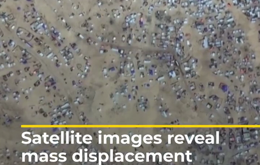 Thumbnail preview image for the video titled: Satellite images show the scale of the displacement crisis in Gaza after Israel’s assault on Rafah