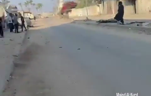 Thumbnail preview image for the video titled: Forced to flee from the south of Deir al-Balah under fire from Israeli soldiers