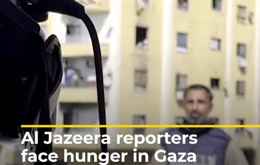 Thumbnail preview image for the video titled: Journalist Hani Mahmoud: “I'm breaking, just like Gaza is breaking now.”