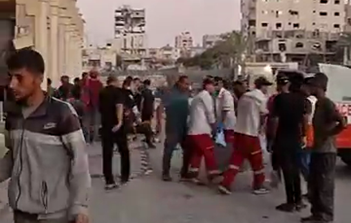 Thumbnail preview image for the video titled: 58 killed by Israel while awaiting entry of aid through Zikim, northern Gaza