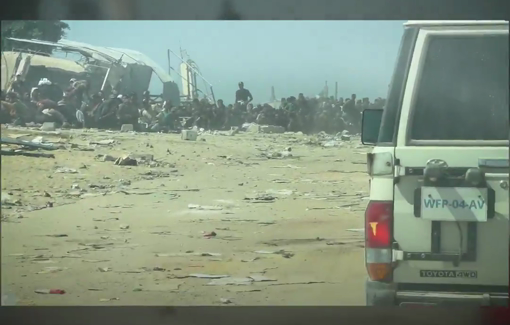 Thumbnail preview image for the video titled: UN convoy documents desperate aid seekers being shot at
