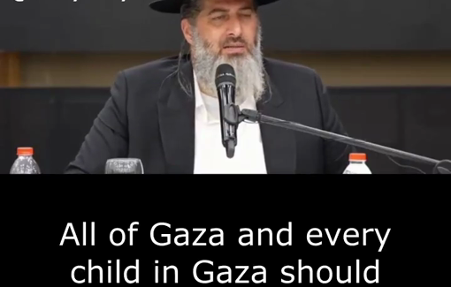 Thumbnail preview image for the video titled: "All of Gaza and every child in Gaza should starve to death."