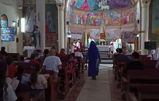 Thumbnail preview image for the video titled: More strikes shake the Holy Family Church in Gaza