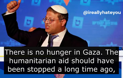 Thumbnail preview image for the video titled: Ben Gvir denies starvation in Gaza, wants the IDF to destroy and kill much more