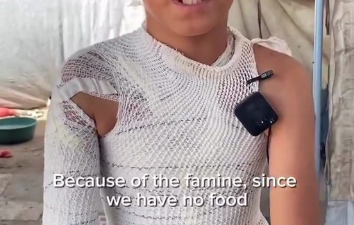 Thumbnail preview image for the video titled: Child Jamal Abd-Rabbo suffers extensive burns sustained at a charity kitchen