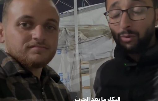 Thumbnail preview image for the video titled: Father grieves his journalist son Muhammad Al-Khalidi killed by Israel along with Al Jazeera crew