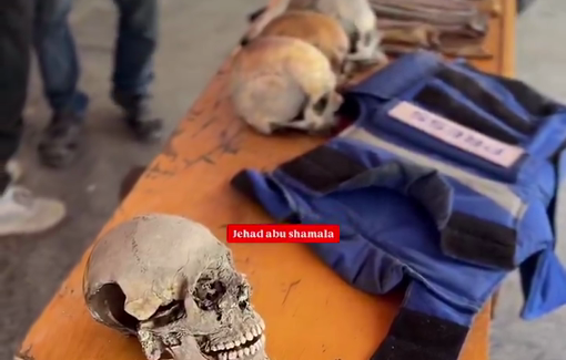 Thumbnail preview image for the video titled: Skeletal remains of journalist Marwa Musallam and her brothers, killed at home by Israeli strike and siege