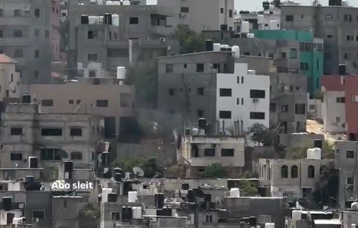 Thumbnail preview image for the video titled: The Israeli occupation forces burn a house in the Nour Shams camp