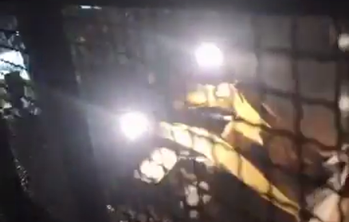 Thumbnail preview image for the video titled: Israeli bulldozers continue uprooting thousands of decades old olive trees in the village of Al-Mughayyir