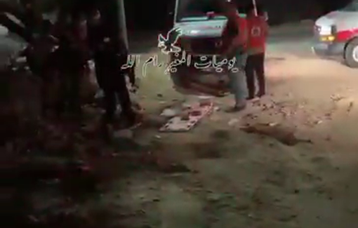 Thumbnail preview image for the video titled: Israeli forces prevent ambulances from entering the village of Al-Mughayyir during their raid