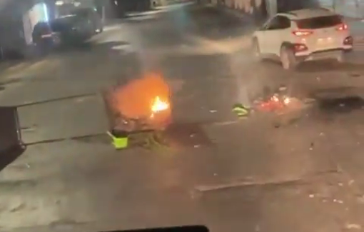 Thumbnail preview image for the video titled: Wide-scale Israeli raid in Nablus forcing residents to leave their homes near the Qasaba Diwan