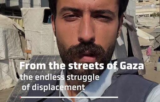 Thumbnail preview image for the video titled: Already displaced a dozen times, Palestinians in Gaza City cannot bear the prospect of another