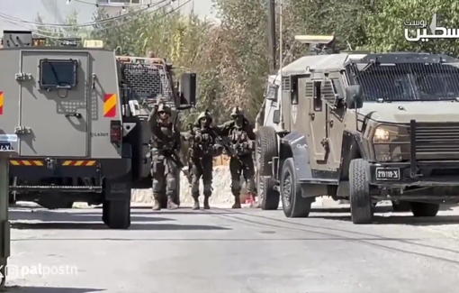 Thumbnail preview image for the video titled: “Go home.” Israeli soldiers point their weapon at journalists in the town of Kafr Qallil