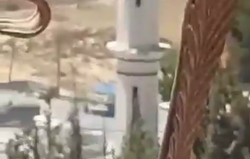 Thumbnail preview image for the video titled: Israeli forces demolish the minaret of a mosque in the village of Al-Hijra, West Bank