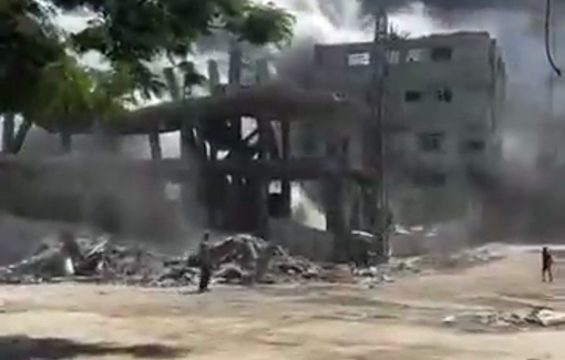 Thumbnail preview image for the video titled: Israel continues brutally bombing homes in the Sabra neighborhood