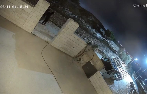 Thumbnail preview image for the video titled: Israeli settlers attacking a house and attempting to set a vehicle on fire in Attara