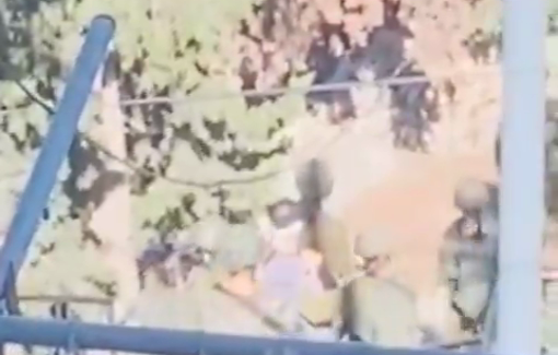 Thumbnail preview image for the video titled: Israeli forces brutalise abducted residents into several villages in northwest occupied Jerusalem