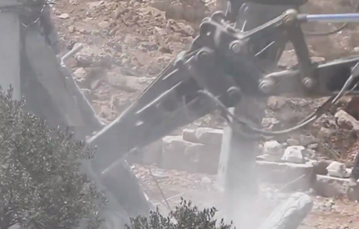 Thumbnail preview image for the video titled: By massive destruction Israeli authorities creates a "coercive" environment" in West Bank pushing Palestinians off their land