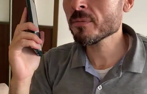 Thumbnail preview image for the video titled: IDF calls journalist to warn bombing of Al-Sousi Tower