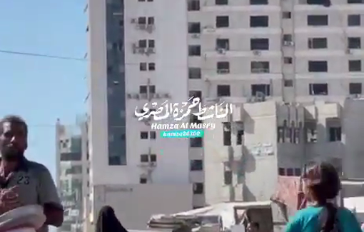 Thumbnail preview image for the video titled: Double Israeli airstrike destroys Al-Roya Tower 2