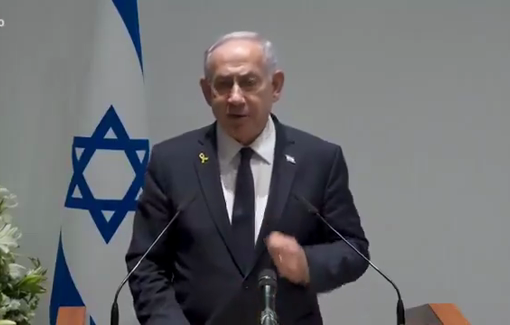 Thumbnail preview image for the video titled: Netanyahu threatens Qatar and "all nations who harbor terrorists"