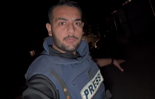 Thumbnail preview image for the video titled: Women and children forcibly displaced at night from shelters in Al-Shati camp after Israeli orders