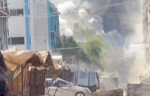 Thumbnail preview image for the video titled: Israel bombs schools in Al-Shati camp