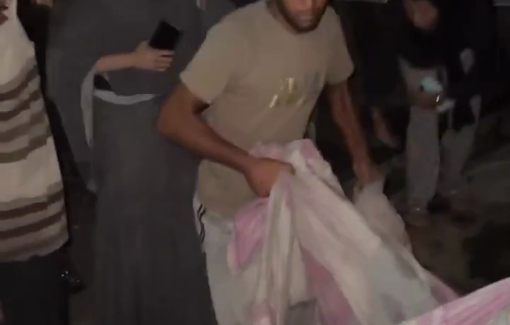 Thumbnail preview image for the video titled: One person was killed and others injured by Israeli strike and gunfire next to Al-Shifa hospital