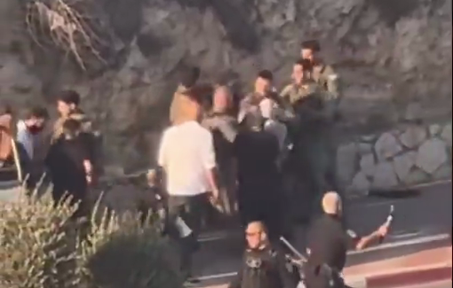 Thumbnail preview image for the video titled: Israeli police assault Palestinian women at Gaza-support protest in Umm al-Fahm (Palestin 48)