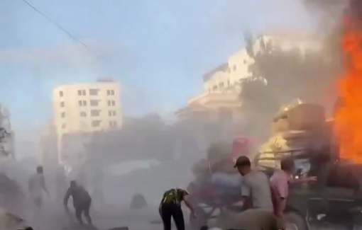 Thumbnail preview image for the video titled: Israel murders 5 people complying with its displacement orders by bombing their car