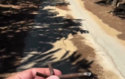 Thumbnail preview image for the video titled: Israeli drone dropped caltrops on roads near village in south Lebanon