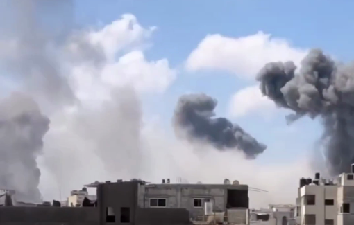 Thumbnail preview image for the video titled: Gaza City under constant Israeli bombing, shelling and gunfire