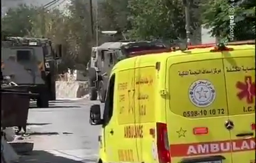 Thumbnail preview image for the video titled: Israeli forces prevent ambulances to reach the wounded during their raid in Kafr Qalil