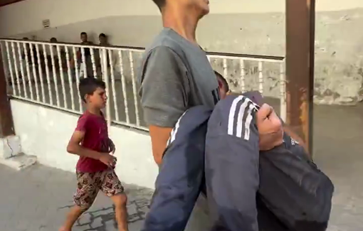 Thumbnail preview image for the video titled: Two children among 8 killed by Israeli strike on a group of people in Al-Sidra area