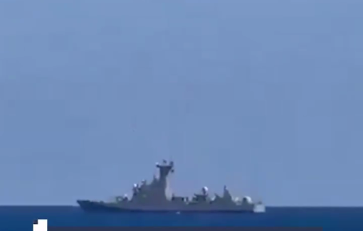 Thumbnail preview image for the video titled: Turkish Navy frigates escorts the Global Sumud Flotilla