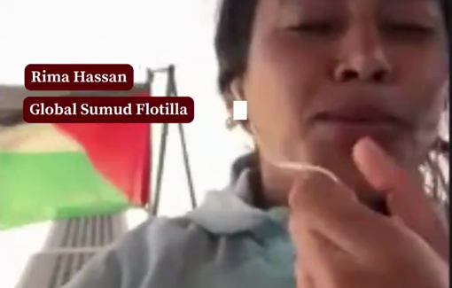 Thumbnail preview image for the video titled: Rima Hassan tells +972 Magazine about the flotilla’s goals, legality, and resolve