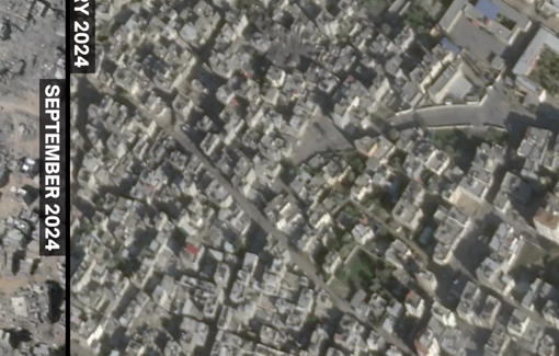 Thumbnail preview image for the video titled: Urbicide in Khan Younis (January 2024 - September 2024)