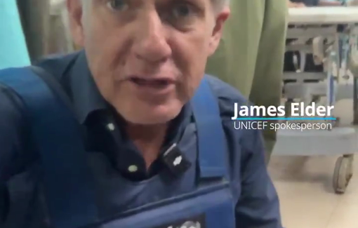 Thumbnail preview image for the video titled: UNICEF's James Elder shocked by the number of children wounded by Israel
