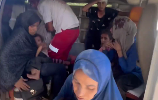 Thumbnail preview image for the video titled: Several injured children and women taken to Al-Shifa hospital amid continuous Israeli strikes on Gaza City