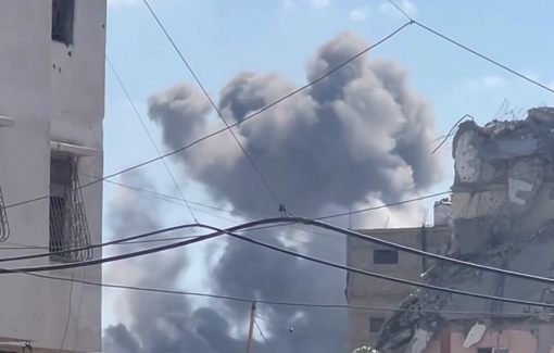 Thumbnail preview image for the video titled: Israeli airstrikes on Al-Shati camp, western Gaza City