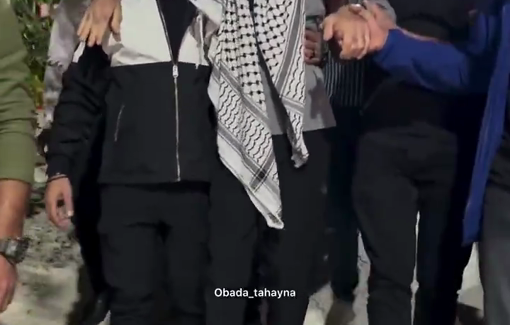 Thumbnail preview image for the video titled: Samer Abu Diak can barely walk after he was severely tortured for hours before his release