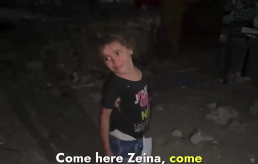 Thumbnail preview image for the video titled: Distraught child cries after Israel forced displaced families out of their shelters so it can bomb them