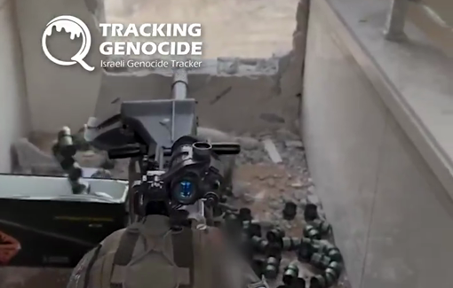 Thumbnail preview image for the video titled: IDF soldier fires grenade at will in Gaza