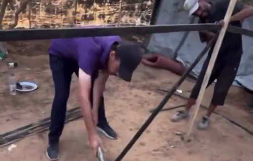 Thumbnail preview image for the video titled: "We continue to create beauty. This is my tent, made with my own tired hands"