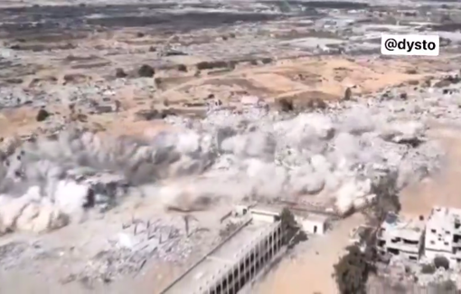 Thumbnail preview image for the video titled: IDF destroys family homes in Rafah during the ceasefire to make Gaza unliveable