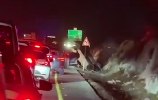 Thumbnail preview image for the video titled: A Palestinian vehicle was overturned by Israeli settlers near the illegal Israeli Yitzhar settlemen